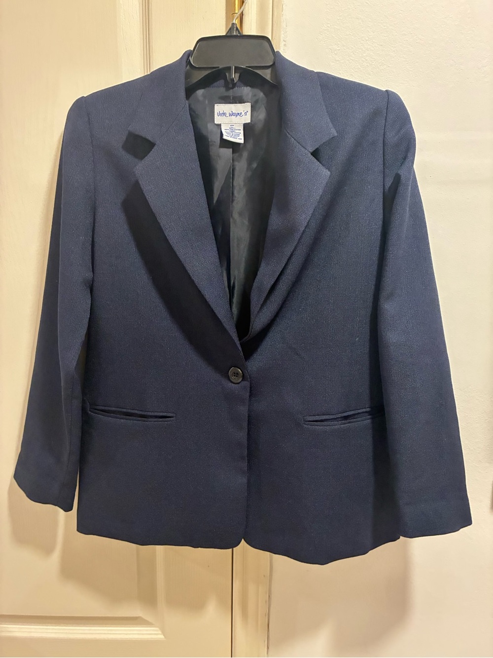 Vicki Wayne Vintage Navy Single-Button Women’s Blazer size 6P